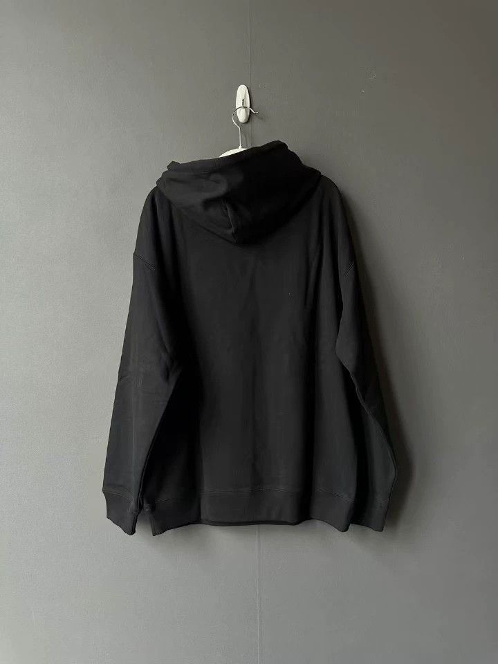 Loewe Loewe Black Hoodie with Leather Patch Size L / US 10 / IT 46 - 2 Thumbnail