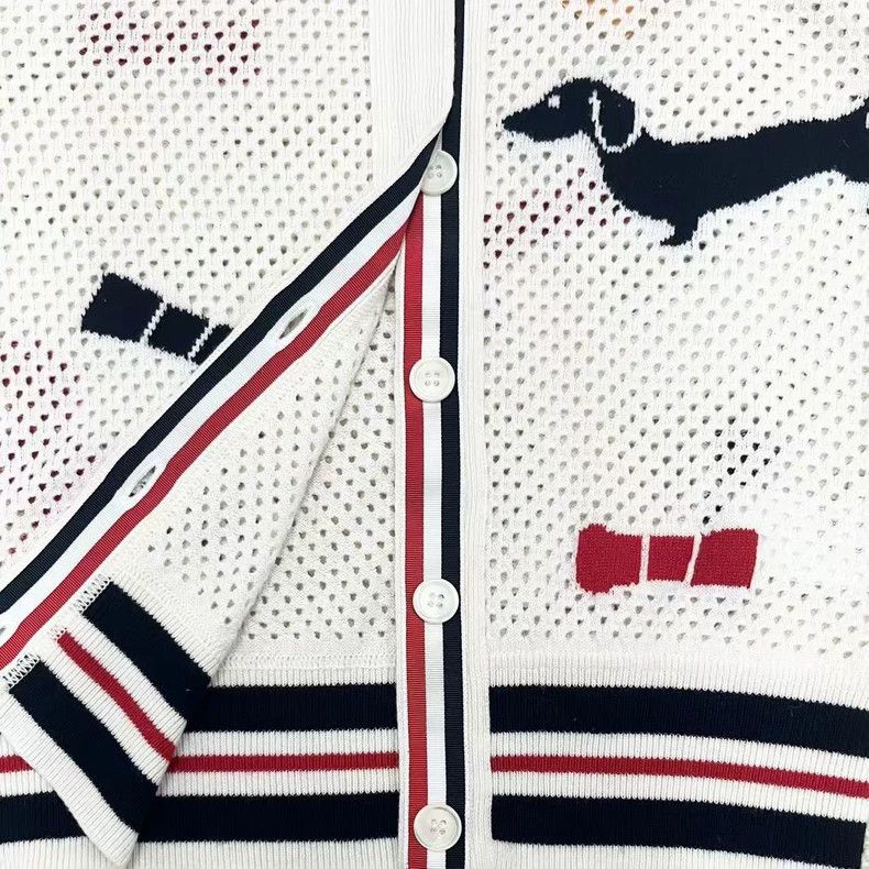 Thom Browne Thom Browne Beige Knitted Dog Cardigan Size M / US 6-8 / IT 42-44 - 4 Thumbnail