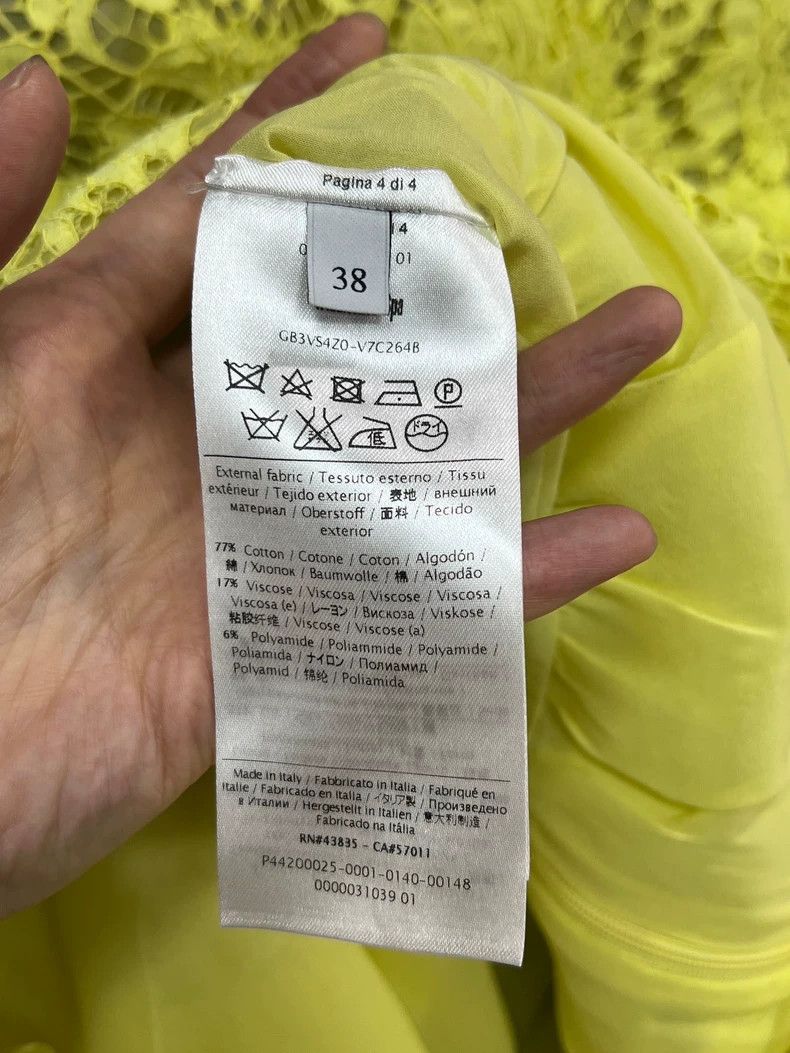 Valentino Valentino Yellow Lace Dress Size 38 Size M / US 6-8 / IT 42-44 - 3 Thumbnail