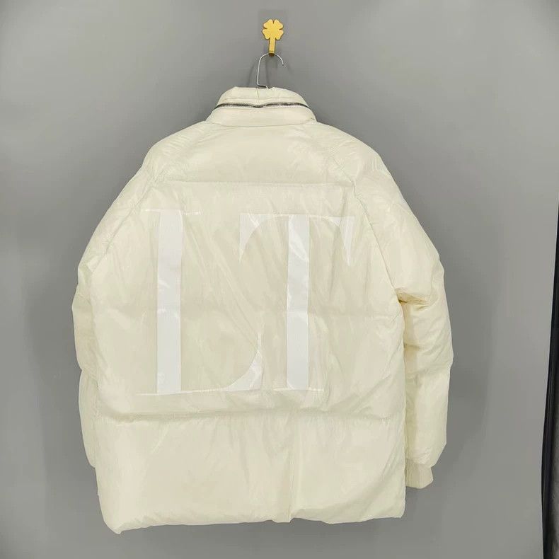 Valentino Valentino Cream Color Printed Logo Puffer Jacket Size XL / US 12-14 / IT 48-50 - 2 Thumbnail