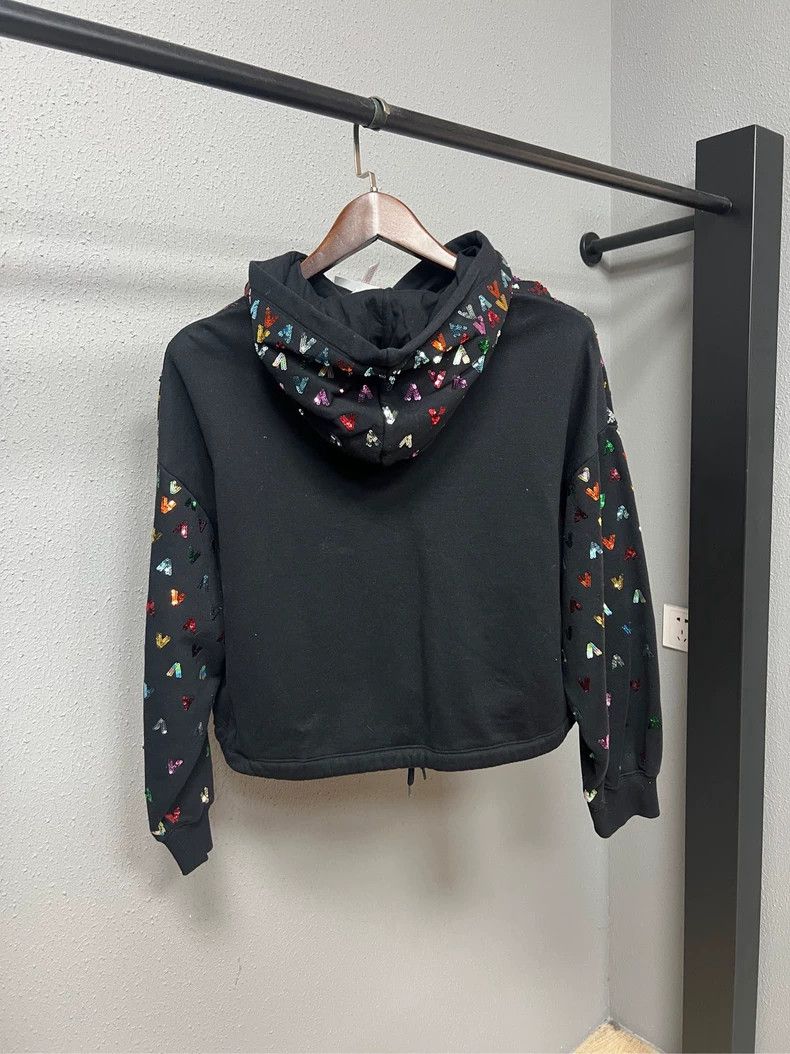Valentino Valentino Sequin Hooded Sweatshirt XS Size XS / US 0-2 / IT 36-38 - 2 Thumbnail