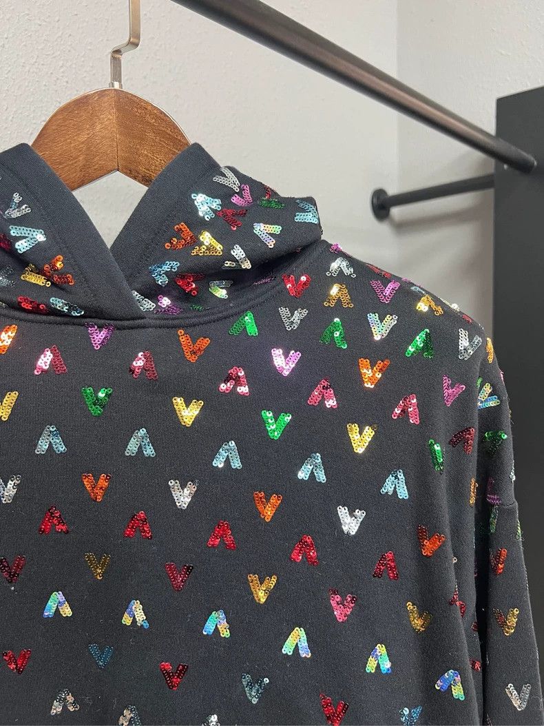 Valentino Valentino Sequin Hooded Sweatshirt XS Size XS / US 0-2 / IT 36-38 - 3 Thumbnail