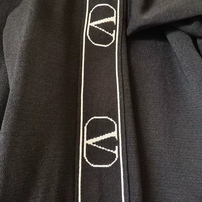 Valentino Valentino Black Knit Zip Jacket Size L / US 10 / IT 46 - 3 Thumbnail