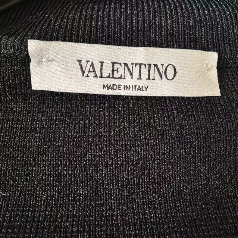 Valentino Valentino Black Knit Zip Jacket Size L / US 10 / IT 46 - 4 Thumbnail