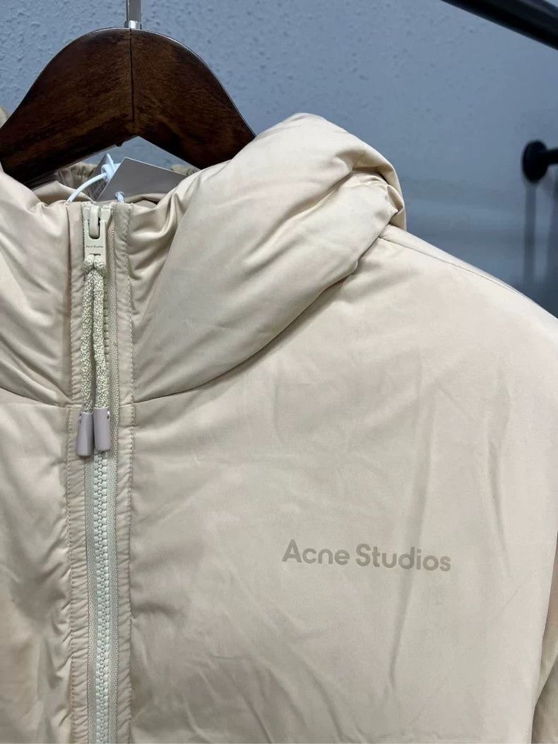 Moncler Acne Studios Short Khaki Down Hooded Jacket Size XS / US 0-2 / IT 36-38 - 3 Thumbnail