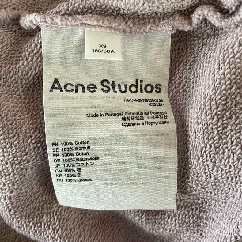 Acne Studios Acne Studios Short Gray Hooded Sweatshirt Size XS / US 0-2 / IT 36-38 - 4 Thumbnail