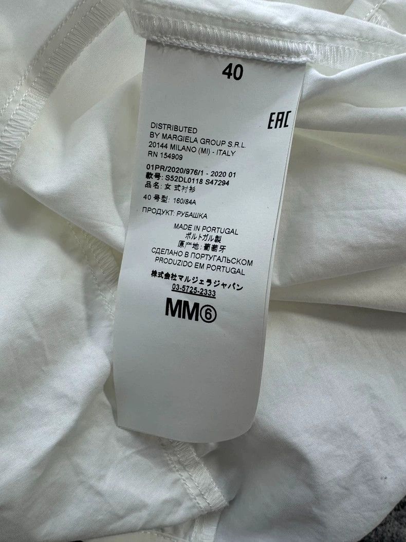 Maison Margiela Maison Margiela White Navy Collar Shirt Size M / US 6-8 / IT 42-44 - 6 Thumbnail