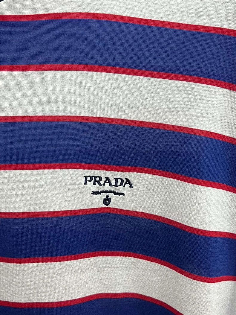 Prada Prada Navy Stripe Short Sleeve T-Shirt Size XL / US 12-14 / IT 48-50 - 3 Thumbnail