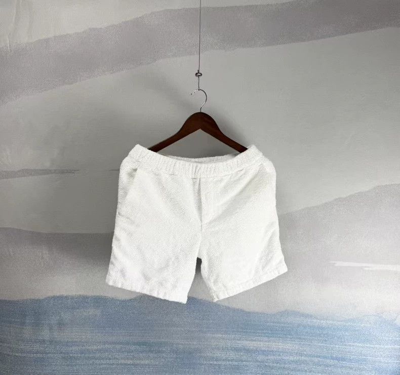 Prada Prada White Triangle Logo Towel Shorts Size 23" - 2 Thumbnail