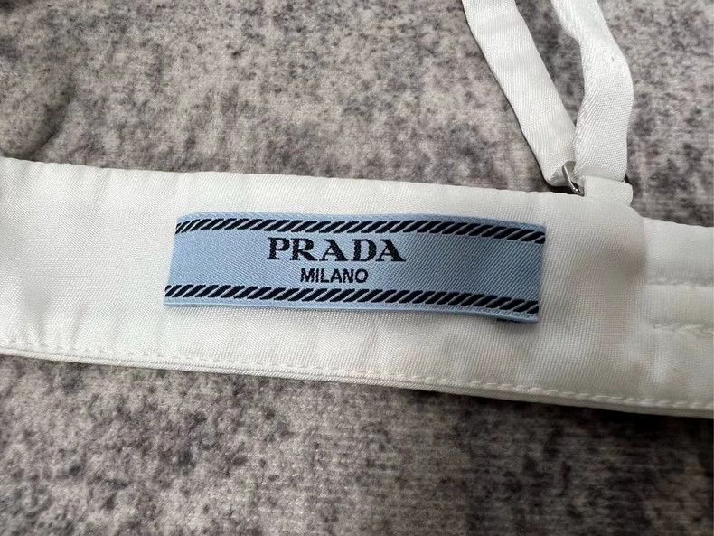 Prada PRADA White Triangle Logo Bralette Vest Size S / US 4 / IT 40 - 4 Thumbnail