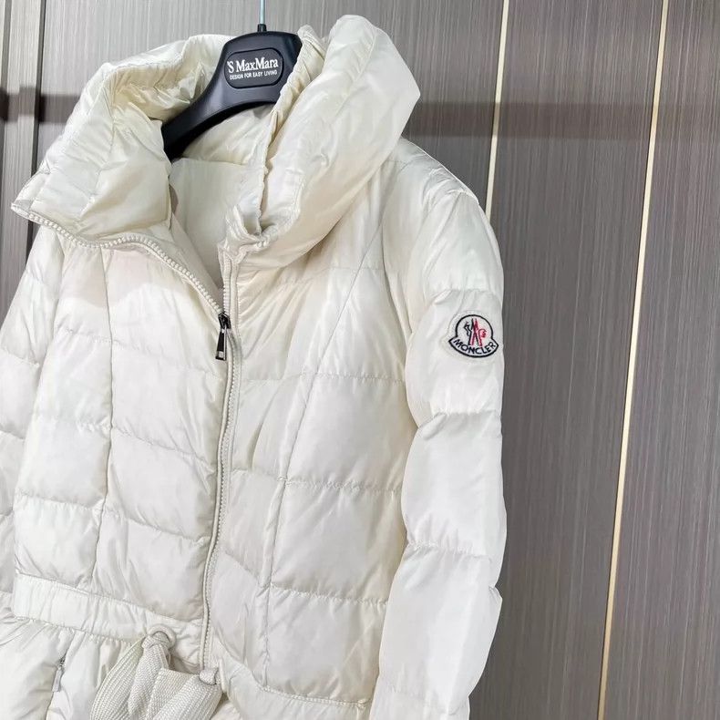 Moncler Moncler Embroidered Logo Cream Down Jacket Size S / US 4 / IT 40 - 5 Thumbnail