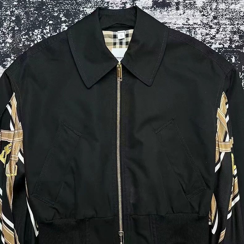 Burberry Burberry Black Silk Jacket with Pattern Size XS / US 0-2 / IT 36-38 - 3 Thumbnail