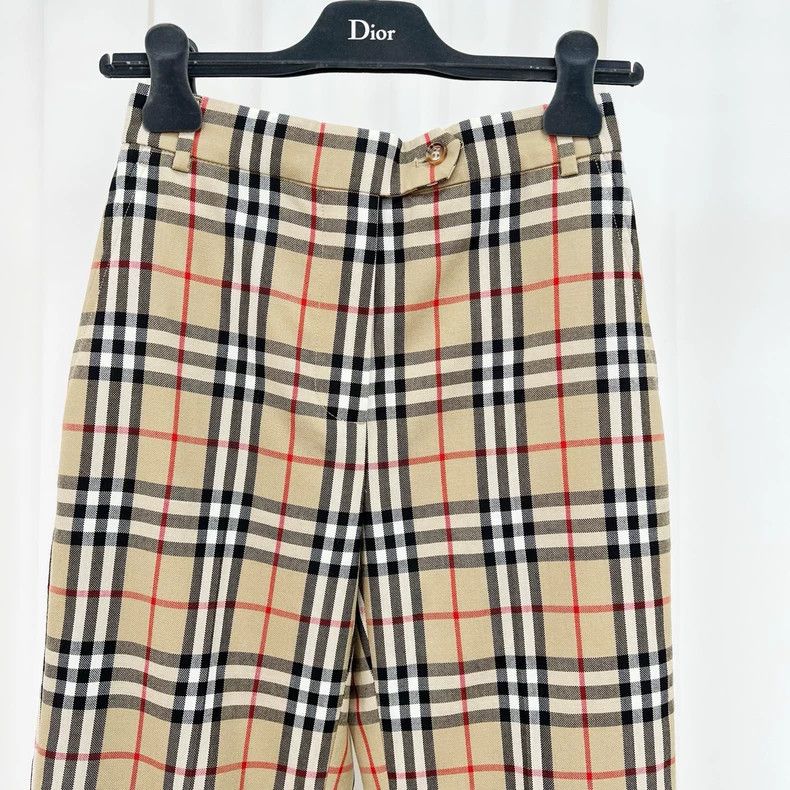 Burberry Burberry Classic Plaid Wool Casual Pants Size 22" - 4 Thumbnail