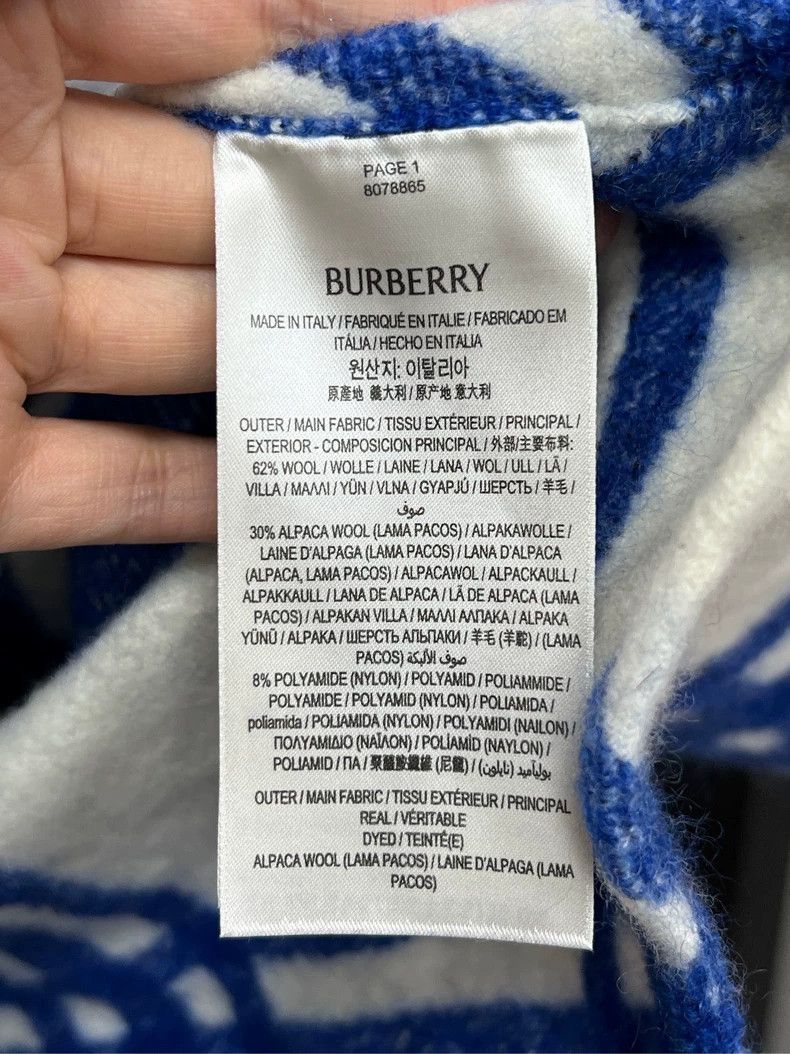 Burberry Burberry Blue and White Check Wool Shirt Size M / US 6-8 / IT 42-44 - 4 Thumbnail