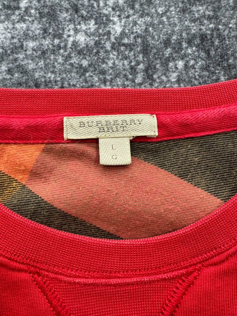 Burberry Burberry Red Sweatshirt with Horse Logo Size L / US 10 / IT 46 - 3 Thumbnail