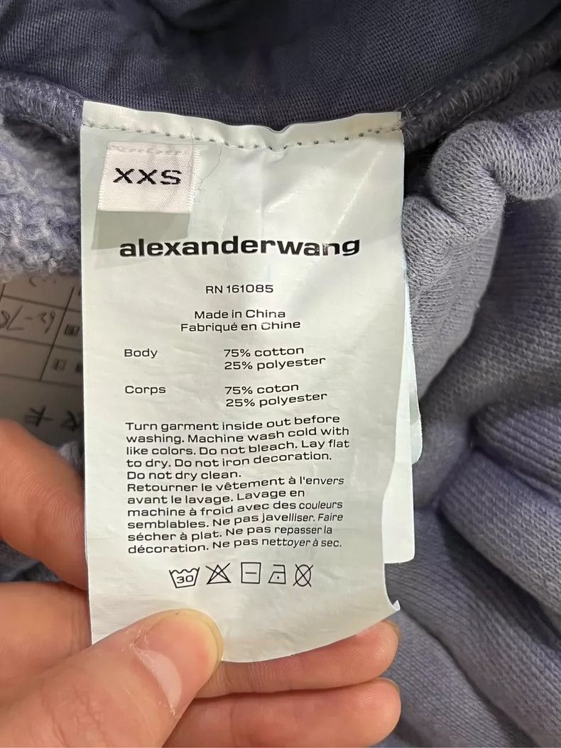 Alexander Wang Alexander Wang Fog Blue Logo Sweatpants Size 22" - 4 Thumbnail