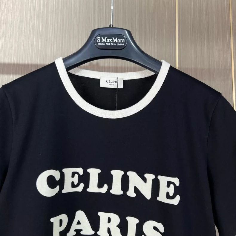 Celine Celine Paris Black and White Short Sleeve Tee Size XS / US 0-2 / IT 36-38 - 4 Thumbnail