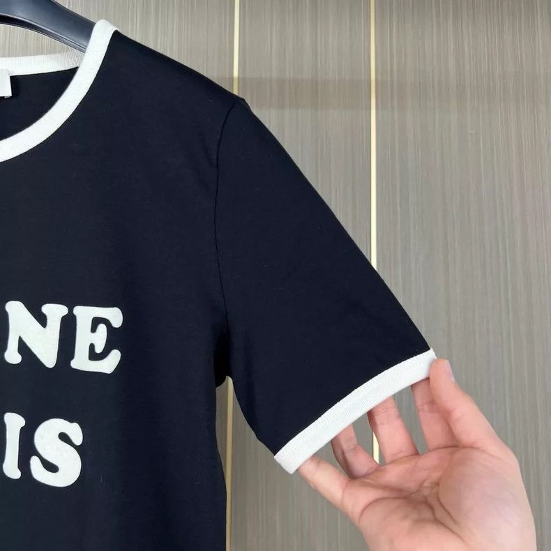 Celine Celine Paris Black and White Short Sleeve Tee Size XS / US 0-2 / IT 36-38 - 3 Thumbnail