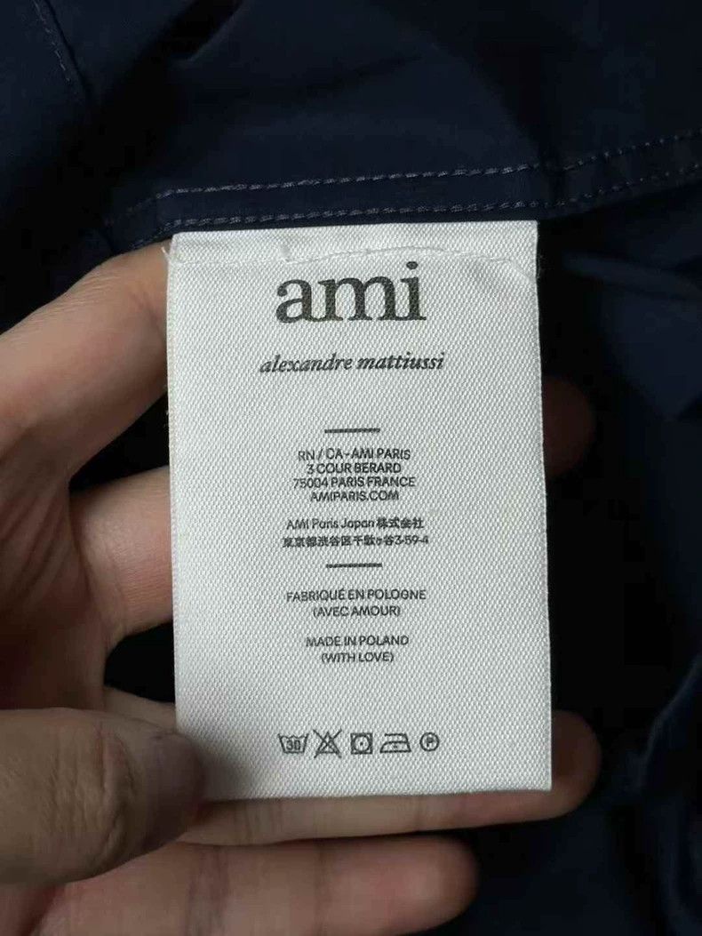 AMI Navy Heart Shirt Jacket Size L / US 10 / IT 46 - 4 Thumbnail