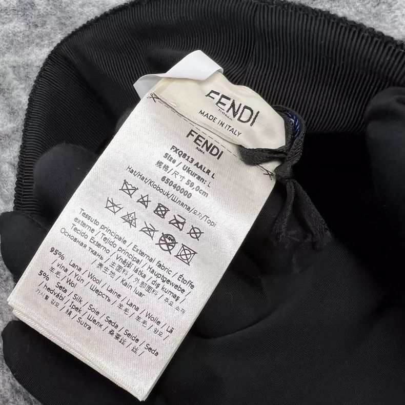 Fendi Fendi Gray Wool Bucket Hat Size ONE SIZE - 7 Thumbnail
