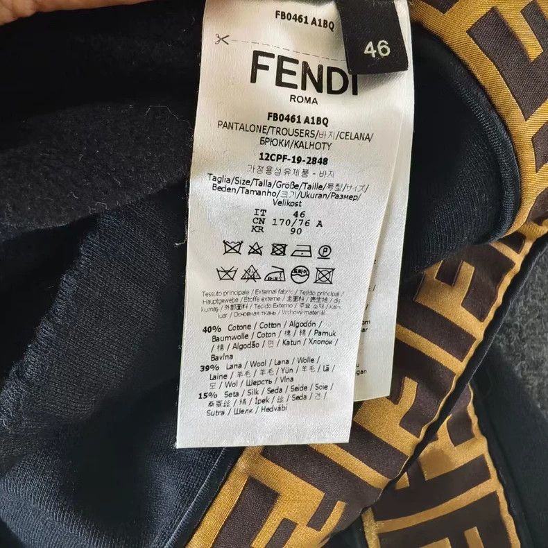 Fendi Fendi Black Side Stripe Athletic Pants Size 36" / US 14 / IT 50 - 4 Thumbnail
