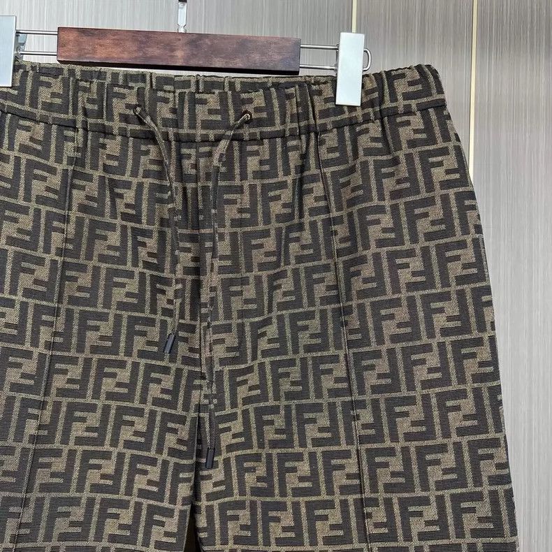 Fendi Fendi Brown Logo Print Casual Pants Size 42" / US 20 - 3 Thumbnail