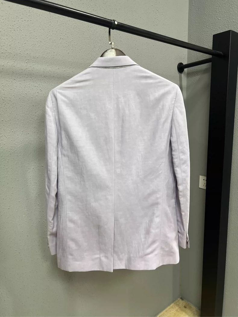 Fendi Fendi Lilac Linen Suit Jacket Size 44 Size M / US 6-8 / IT 42-44 - 2 Thumbnail