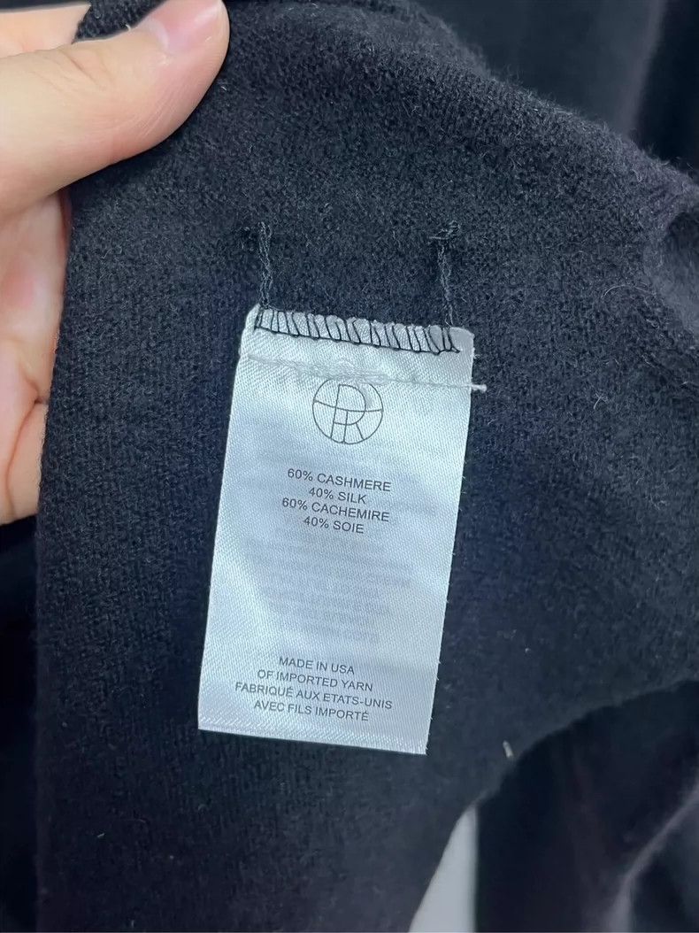The Row The Row Black Cashmere Knit Sweater Size S / US 4 / IT 40 - 3 Thumbnail