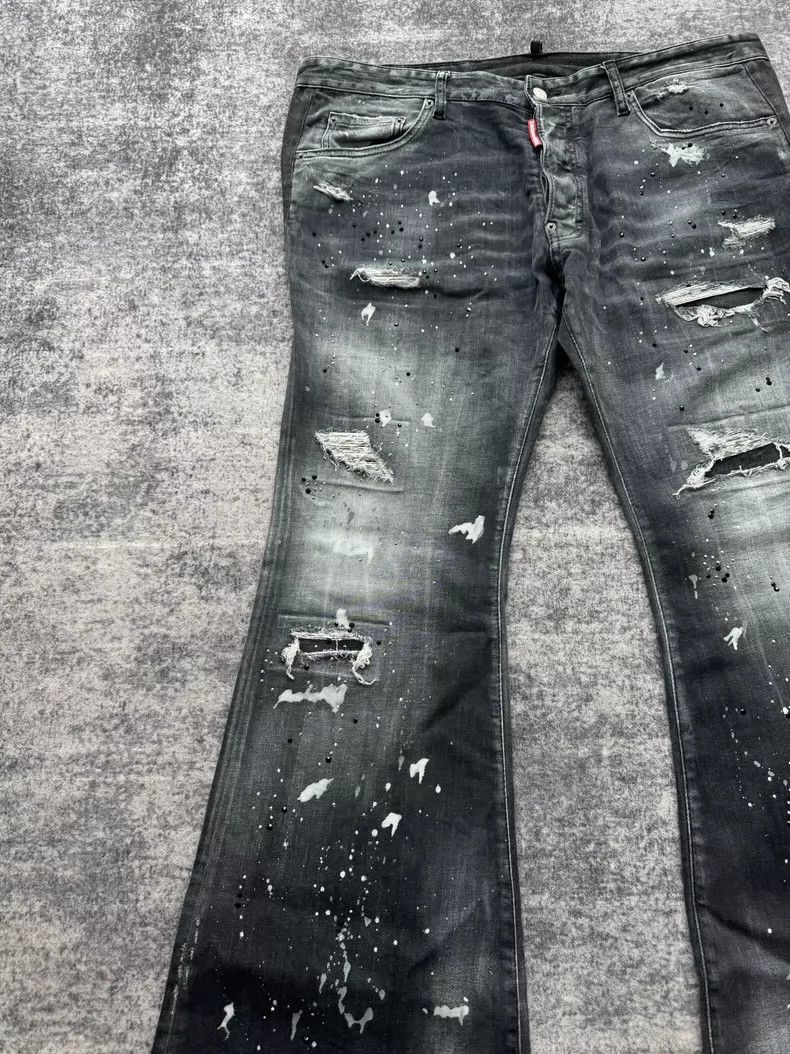 Dsquared2 DSQUARED2 SS24 Ripped Denim Flared Pants Size 42" / US 20 - 3 Thumbnail
