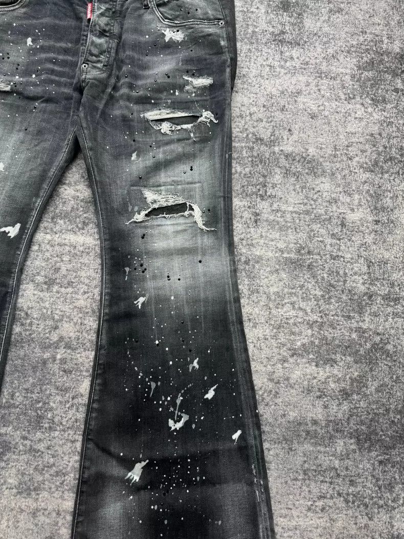 Dsquared2 DSQUARED2 SS24 Ripped Denim Flared Pants Size 42" / US 20 - 4 Thumbnail