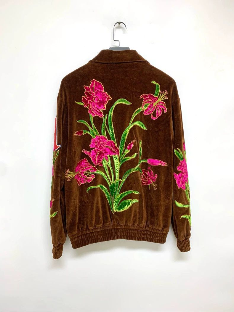 Gucci Gucci Velvet Jacket with Floral Embroidery Size S / US 4 / IT 40 - 2 Thumbnail