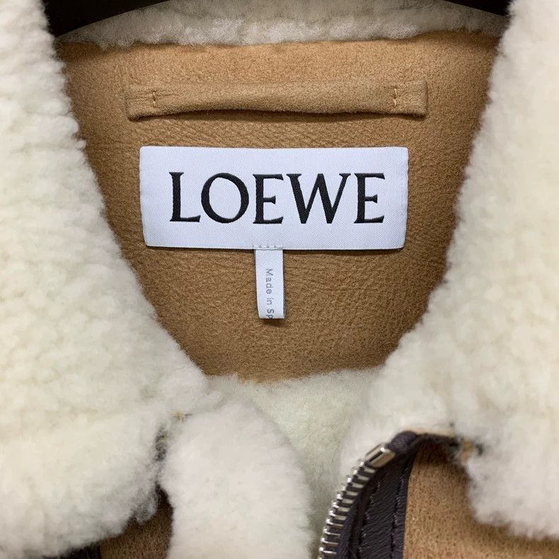 Loewe Loewe Shearling Jacket with Leathers Details Size L / US 10 / IT 46 - 3 Thumbnail