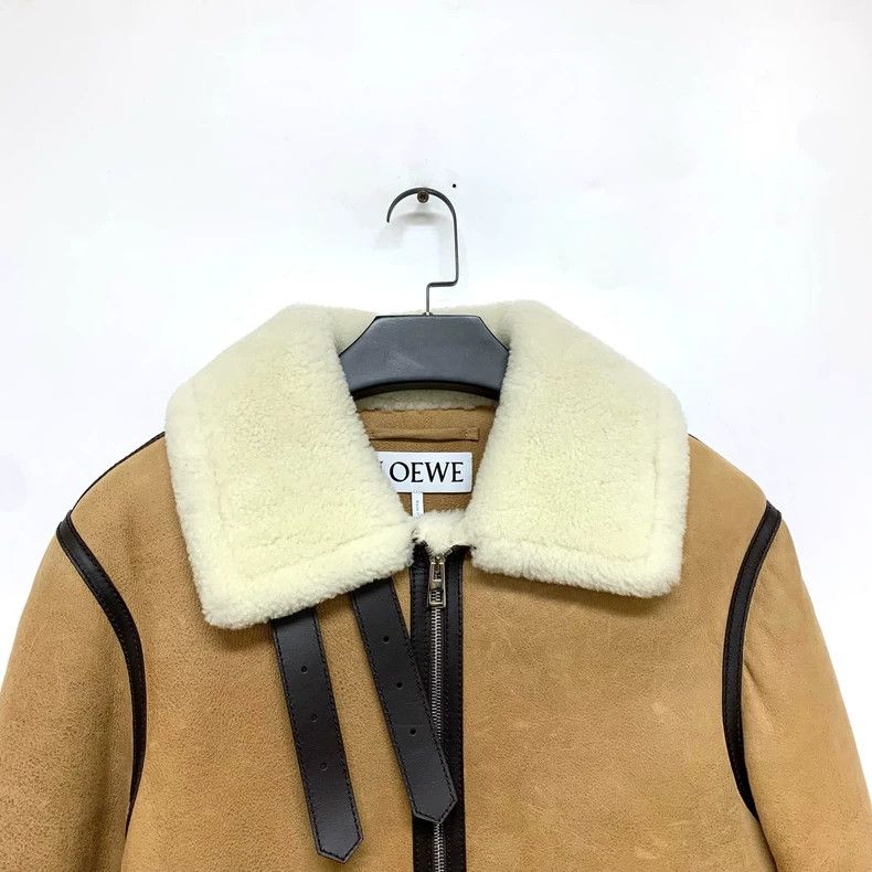 Loewe Loewe Shearling Jacket with Leathers Details Size L / US 10 / IT 46 - 6 Thumbnail