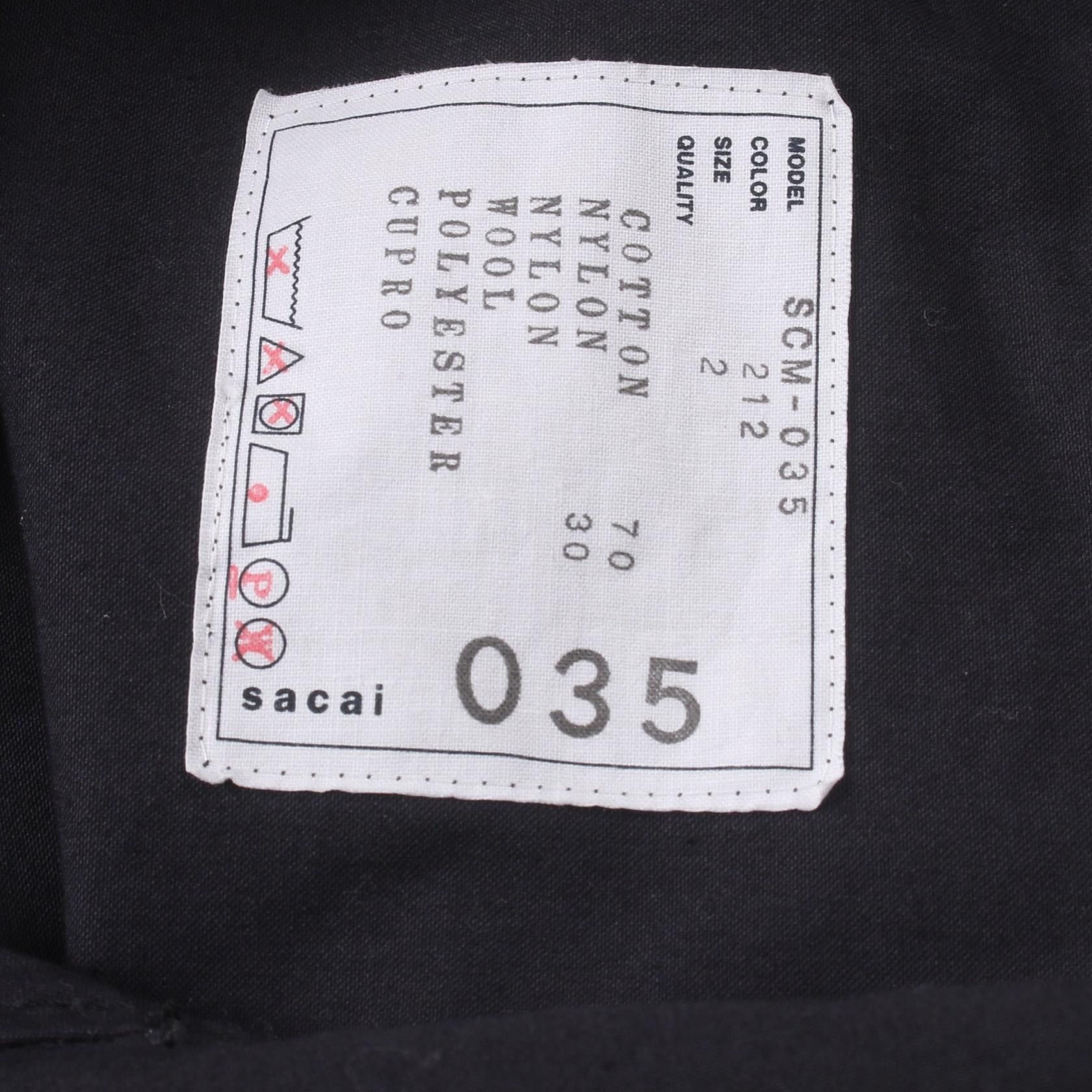 Sacai Sacai Sacai SCM-035 Nylon Cotton Outerwear Cotton Outerwear SCM-035 Size ONE SIZE - 3 Thumbnail