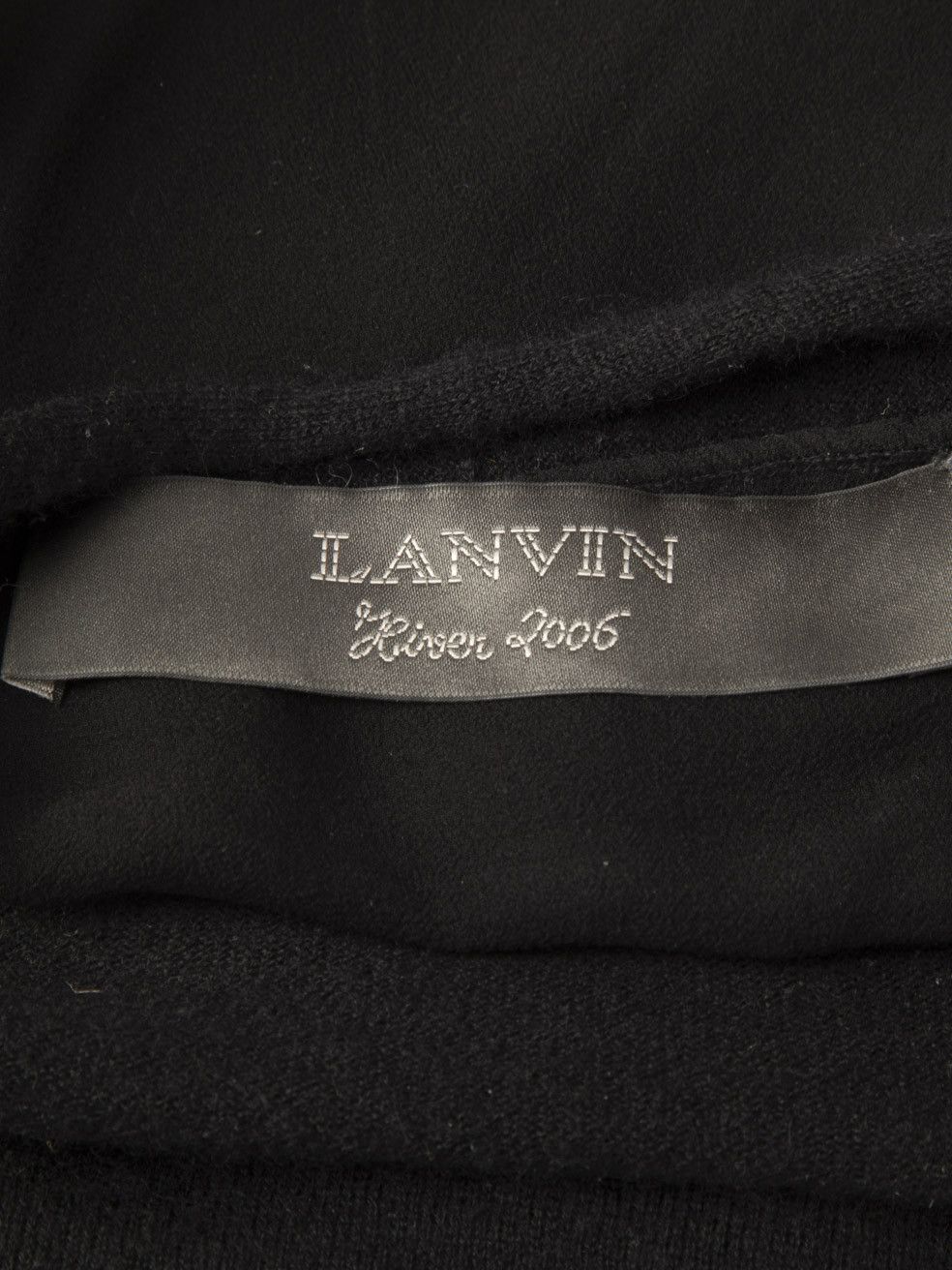 Lanvin Black Wool Sheer Top Size M / US 6-8 / IT 42-44 - 7 Thumbnail