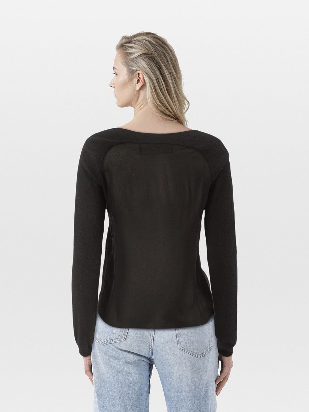 Lanvin Black Wool Sheer Top Size M / US 6-8 / IT 42-44 - 2 Thumbnail