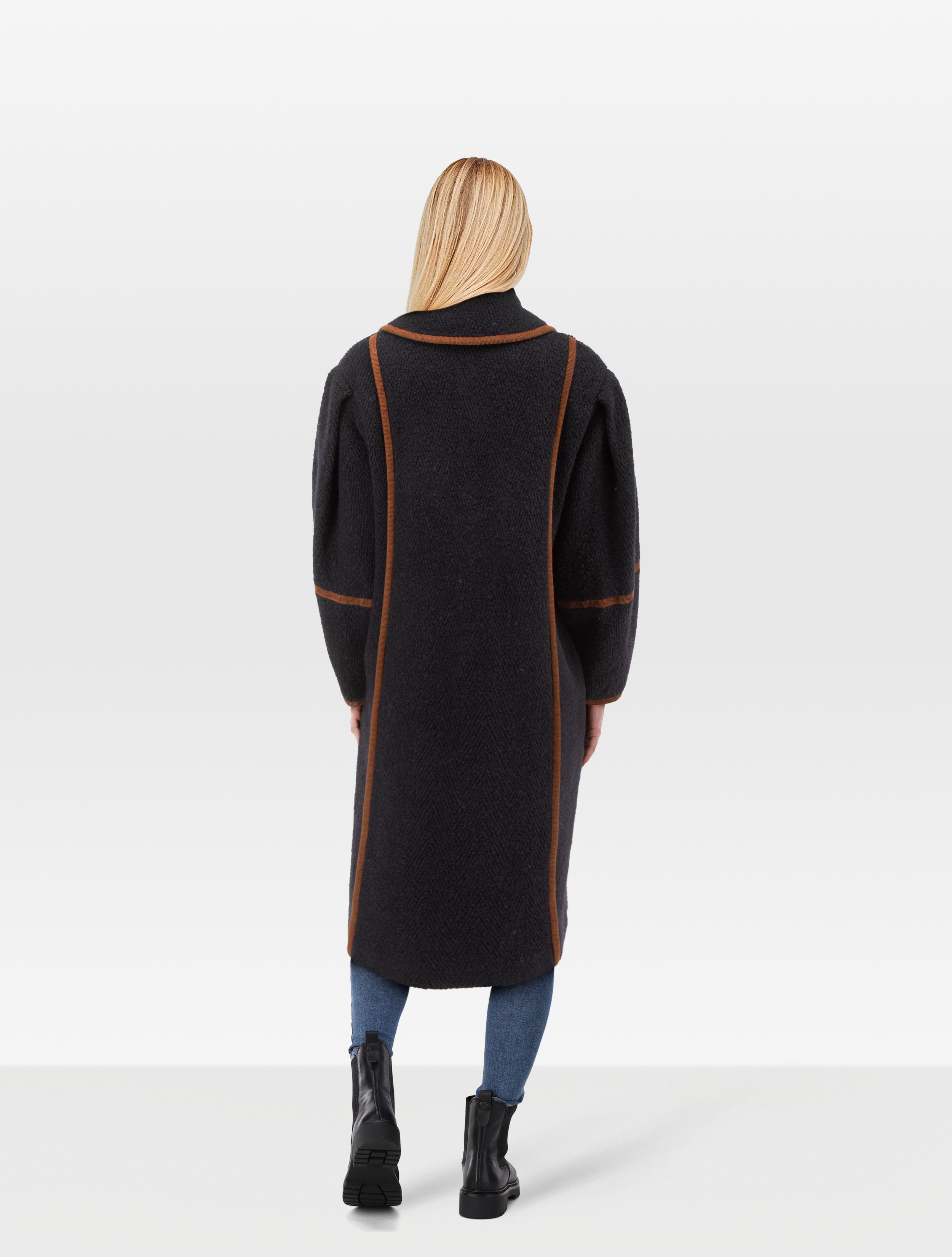 Ulla Johnson Navy Wool Long Coat Size S / US 4 / IT 40 - 2 Thumbnail