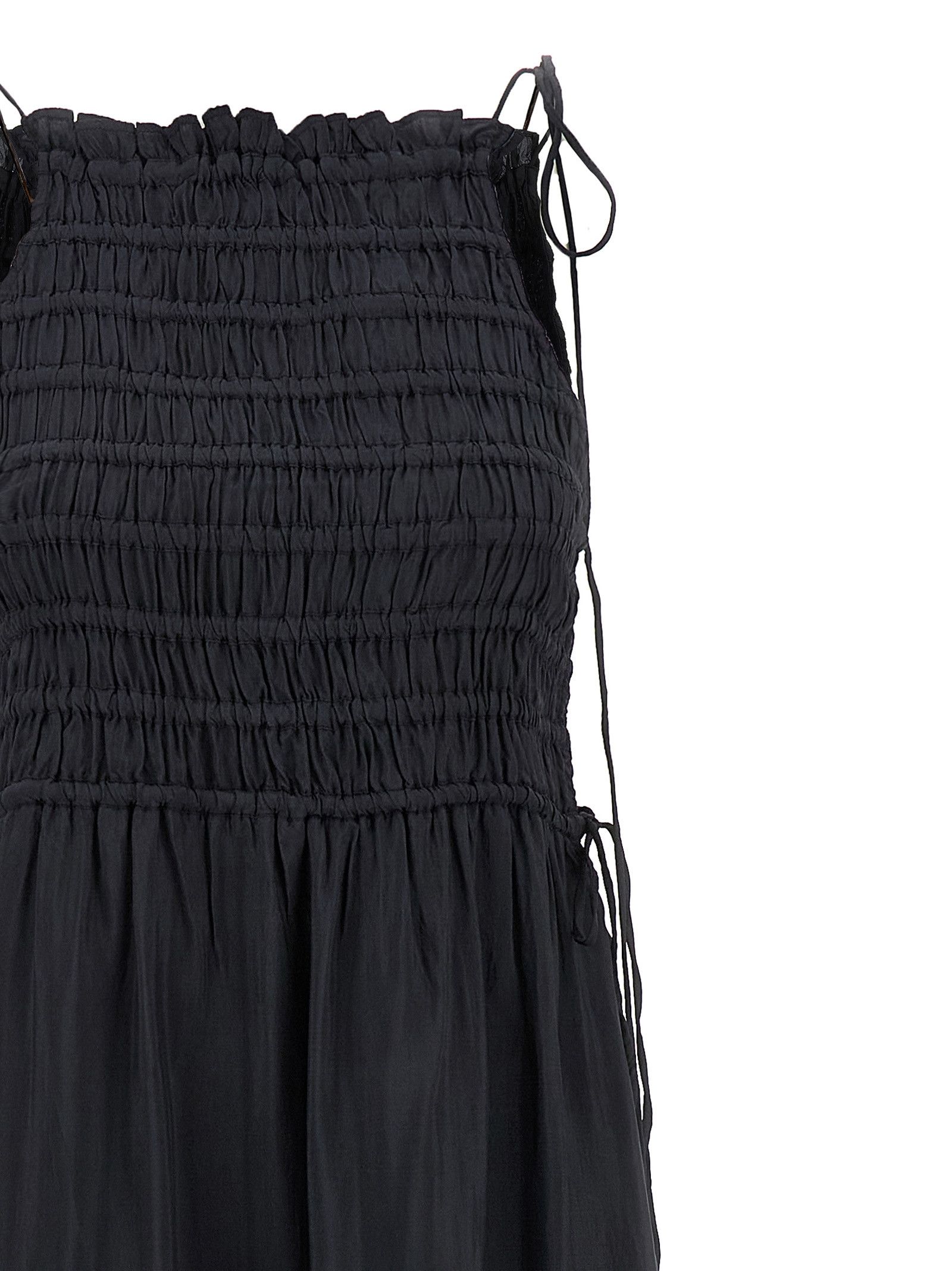 Ganni 'Black Smock Tie' Dress Size XXS / US 00 / IT 34 - 3 Thumbnail
