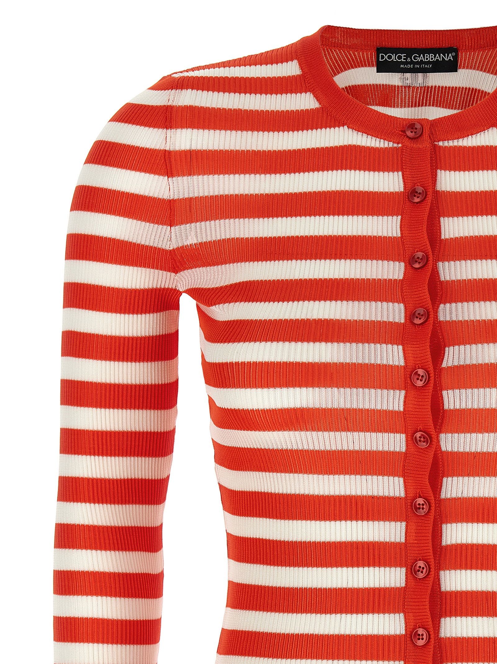 Dolce & Gabbana Striped Viscose Cardigan Size S / US 4 / IT 40 - 3 Thumbnail