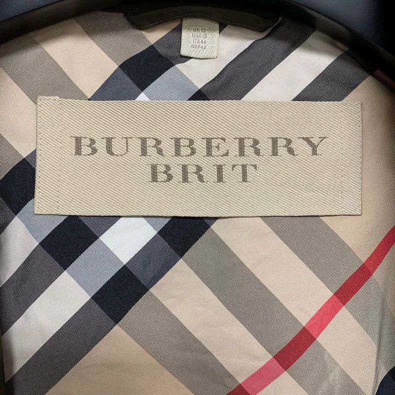 Burberry New Burberry Double-Breasted Jacket in Green Size L / US 10 / IT 46 - 3 Thumbnail