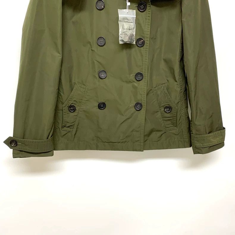 Burberry New Burberry Double-Breasted Jacket in Green Size L / US 10 / IT 46 - 5 Thumbnail