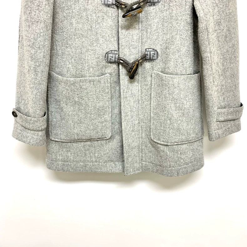 Fendi Fendi Gray Hooded Casual Coat Size L / US 10 / IT 46 - 6 Thumbnail