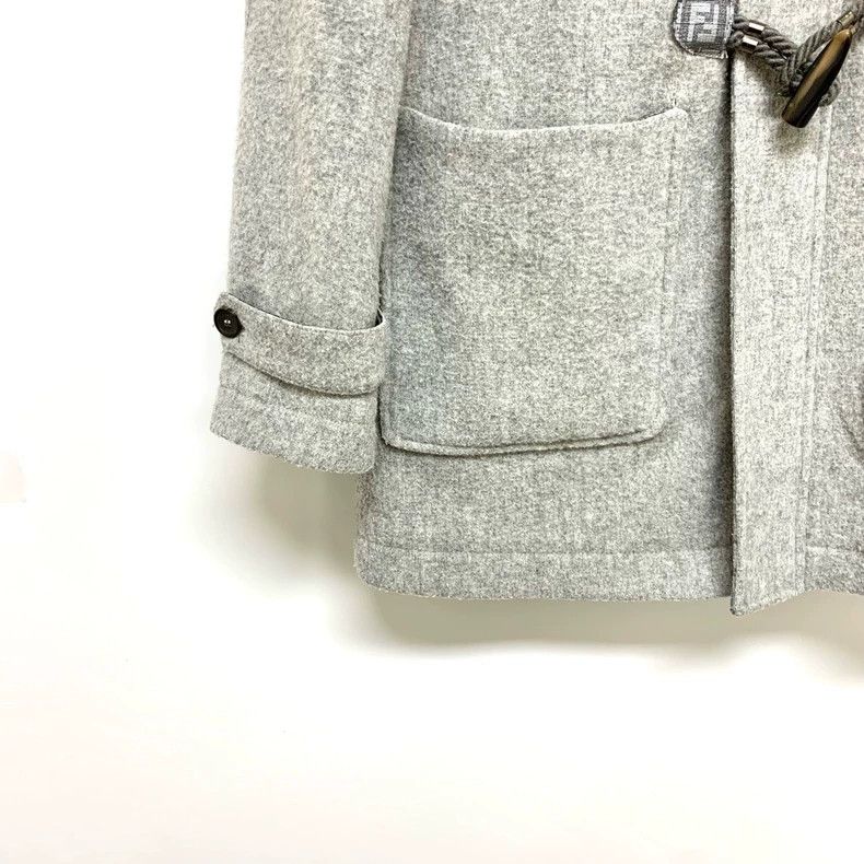 Fendi Fendi Gray Hooded Casual Coat Size L / US 10 / IT 46 - 7 Thumbnail