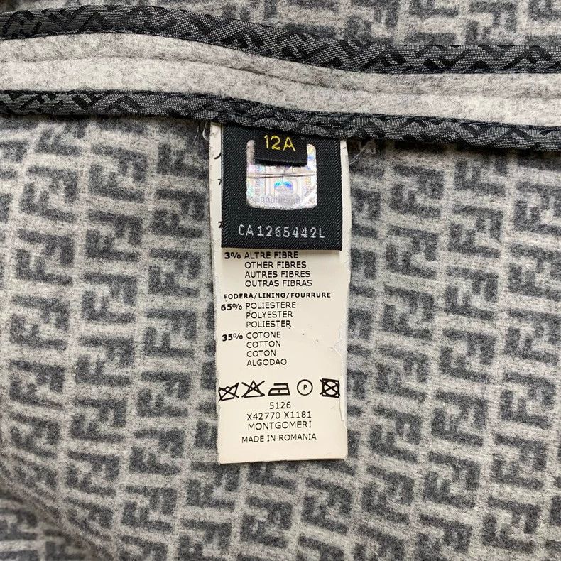 Fendi Fendi Gray Hooded Casual Coat Size L / US 10 / IT 46 - 4 Thumbnail