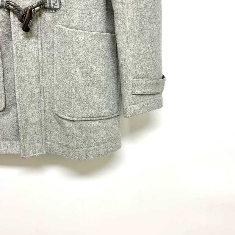 Fendi Fendi Gray Hooded Casual Coat Size L / US 10 / IT 46 - 8 Thumbnail