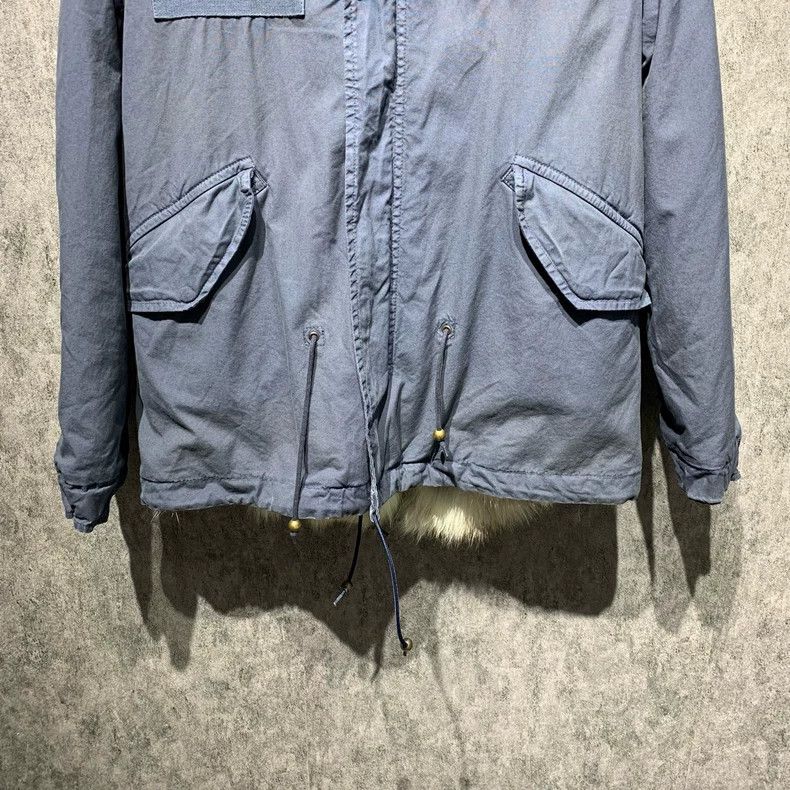 Moncler Mr&Mrs Fur Collar Parka Coat in Navy Size S / US 4 / IT 40 - 6 Thumbnail