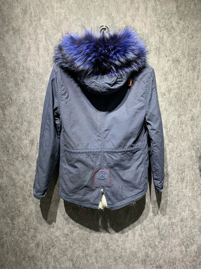 Moncler Mr&Mrs Fur Collar Parka Coat in Navy Size S / US 4 / IT 40 - 2 Thumbnail