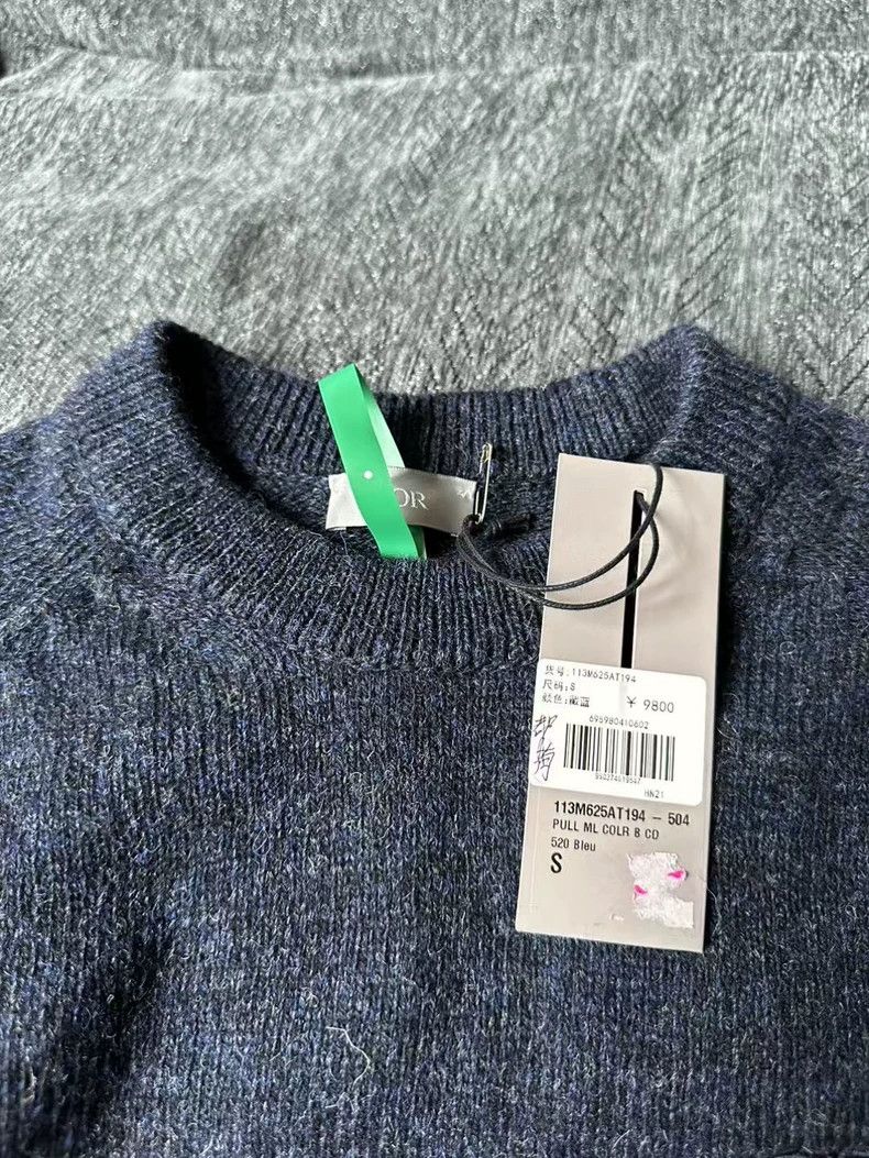 Dior Dior Dark Blue CD Embroidered Sweater Size S / US 4 / IT 40 - 3 Thumbnail