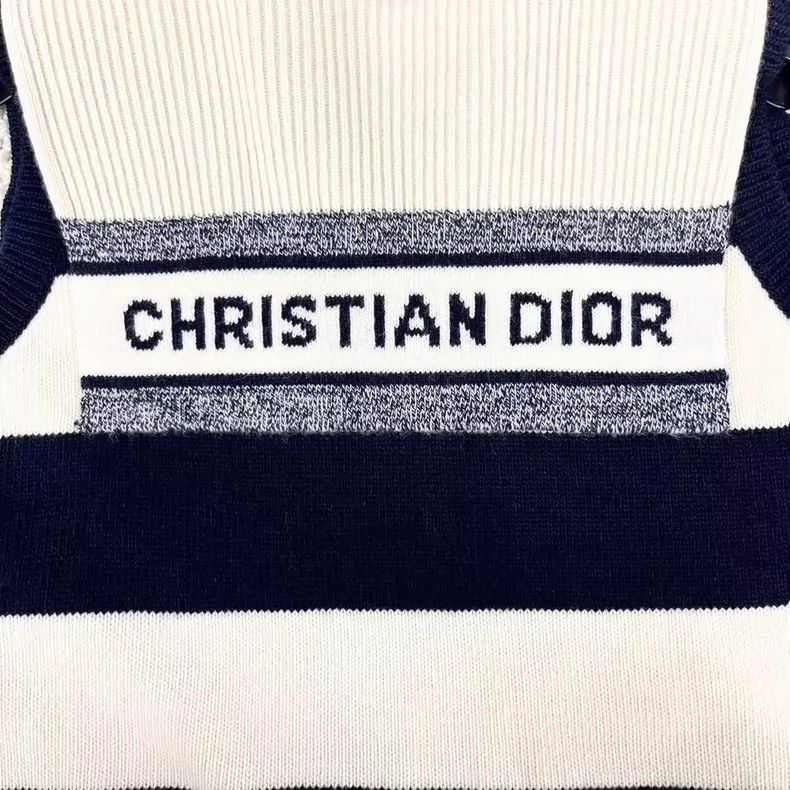 Dior Dior Striped Cashmere Blend Knit Vest Size S / US 4 / IT 40 - 4 Thumbnail