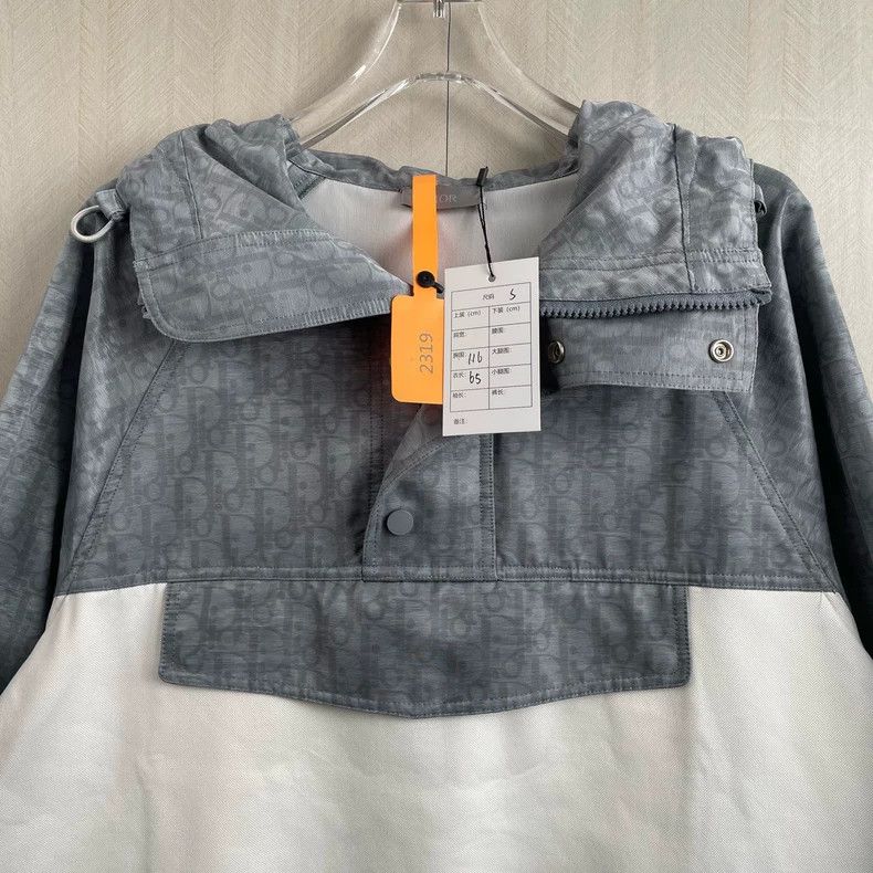 Dior Dior Grey Hooded Windbreaker Jacket Size S / US 4 / IT 40 - 2 Thumbnail